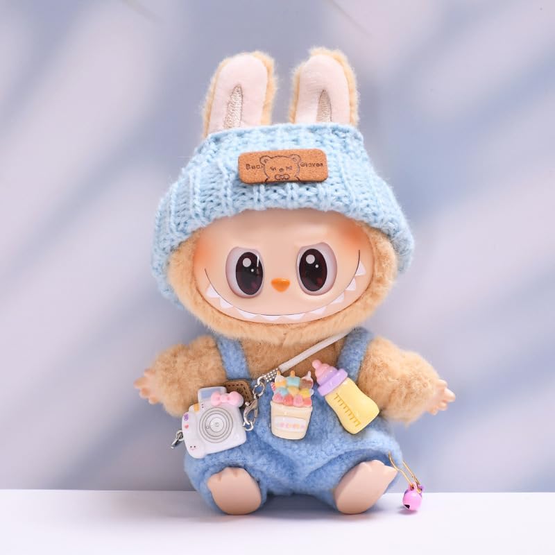 labubu Labubu服セット 17cm ラブブ人形アクセサリー用 人形のみの服(パープル)