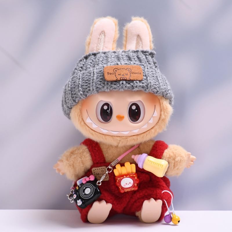 labubu Labubu服セット 17cm ラブブ人形アクセサリー用 人形のみの服(パープル)