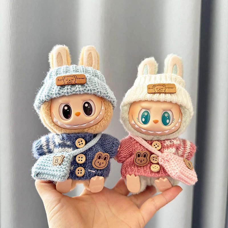 Labubu 洋服セット 17cm ラブブ人形用アクセサリー。人形のみの服なし(服6)